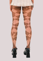 NEBULA Black Print Sheer Tights