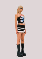 NEBULA Black Denim Miniskirt
