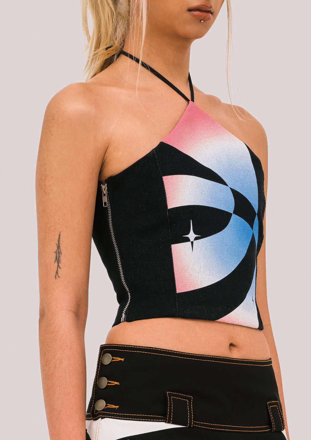 NEBULA Black Denim Top