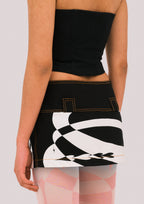NEBULA Black Denim Miniskirt
