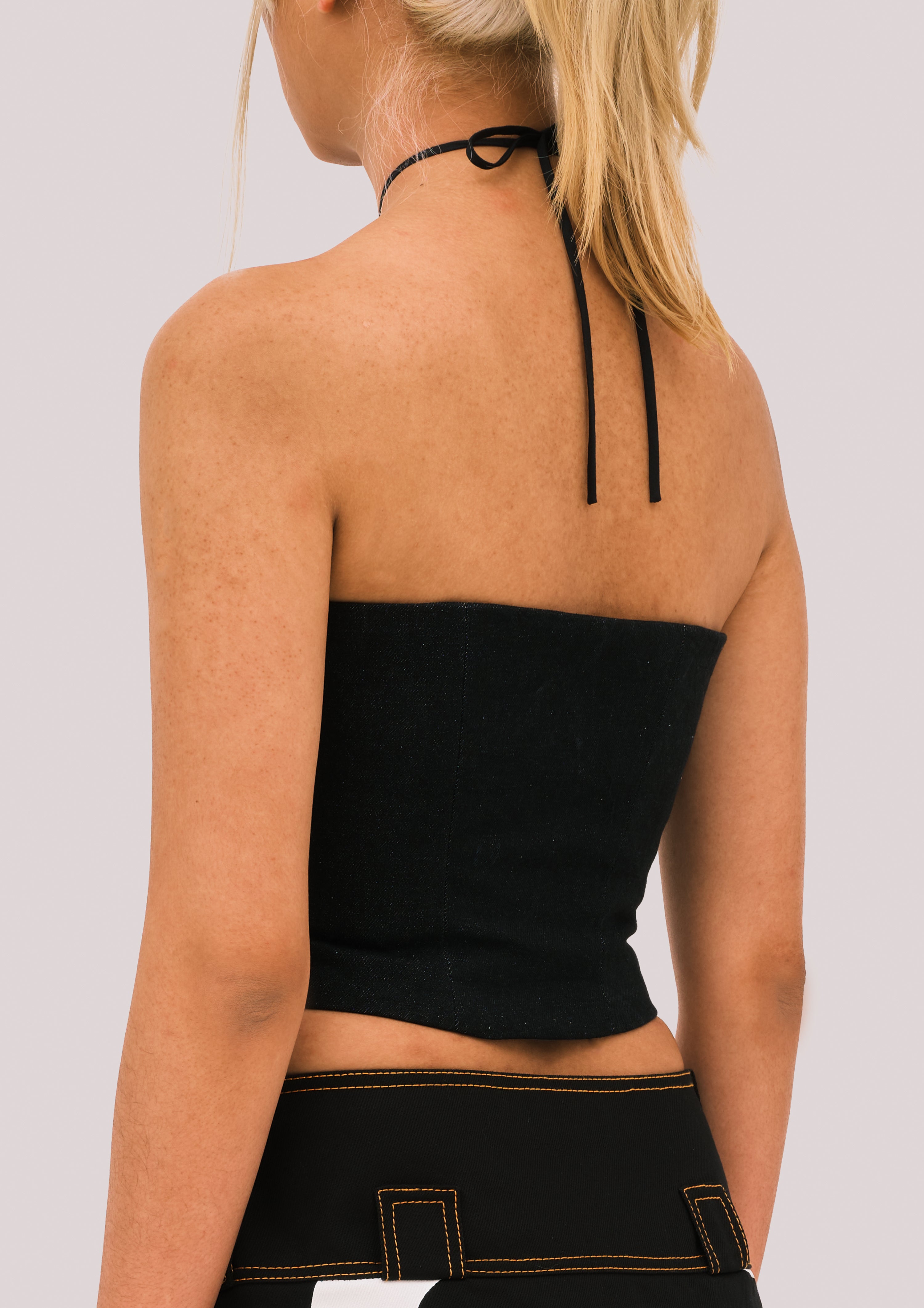 NEBULA Black Denim Top