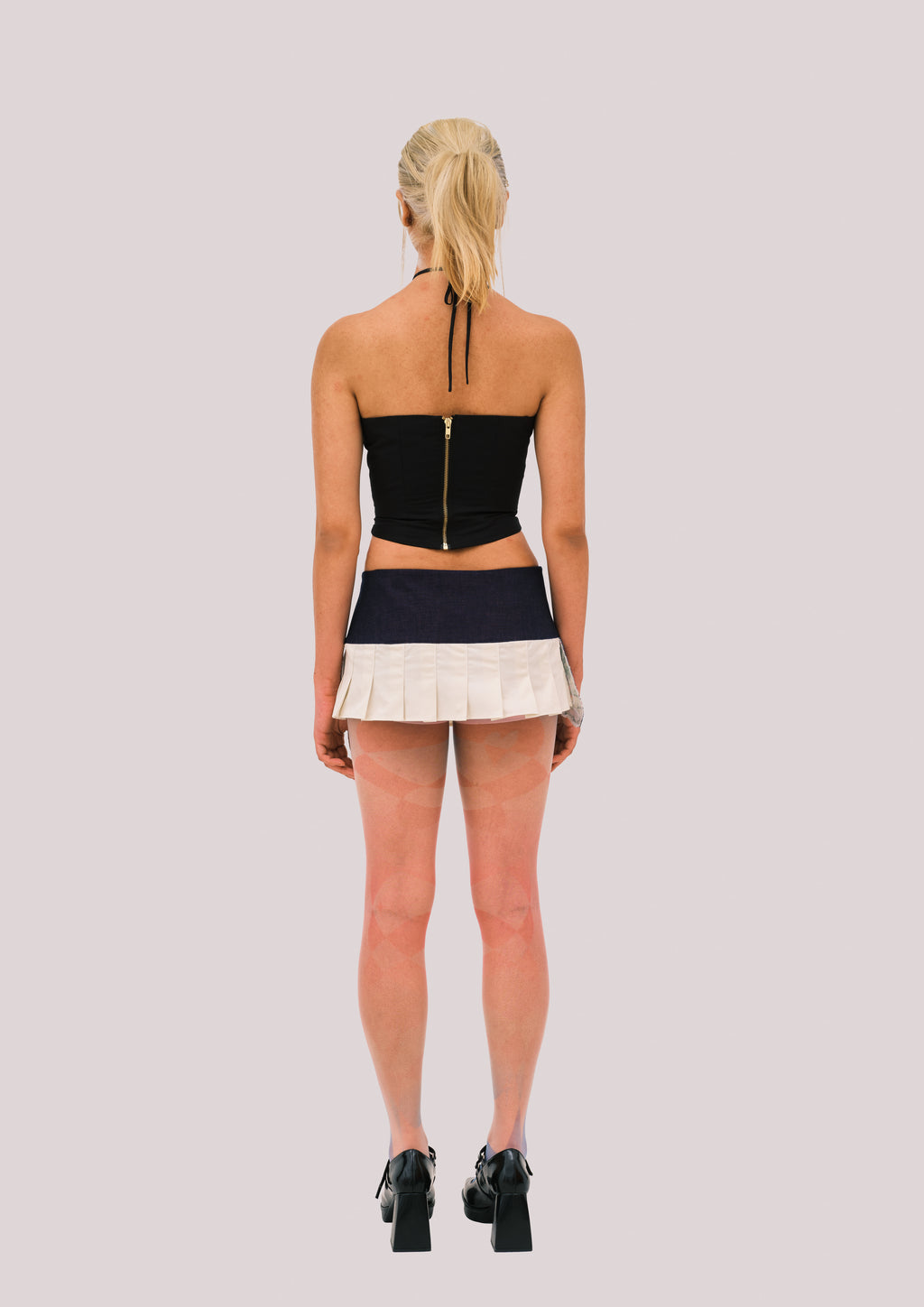 Tie-Dye Butterfly Pleated Mini Wrap Skirt