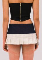 Tie-Dye Butterfly Pleated Mini Wrap Skirt
