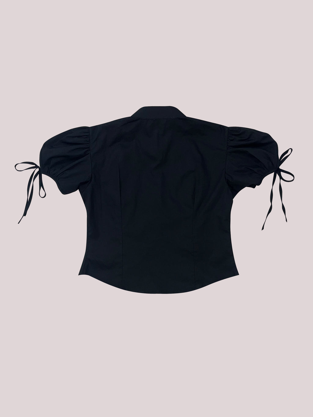 BLACK RUFFLED TOP