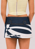 NEBULA Navy Denim Miniskirt