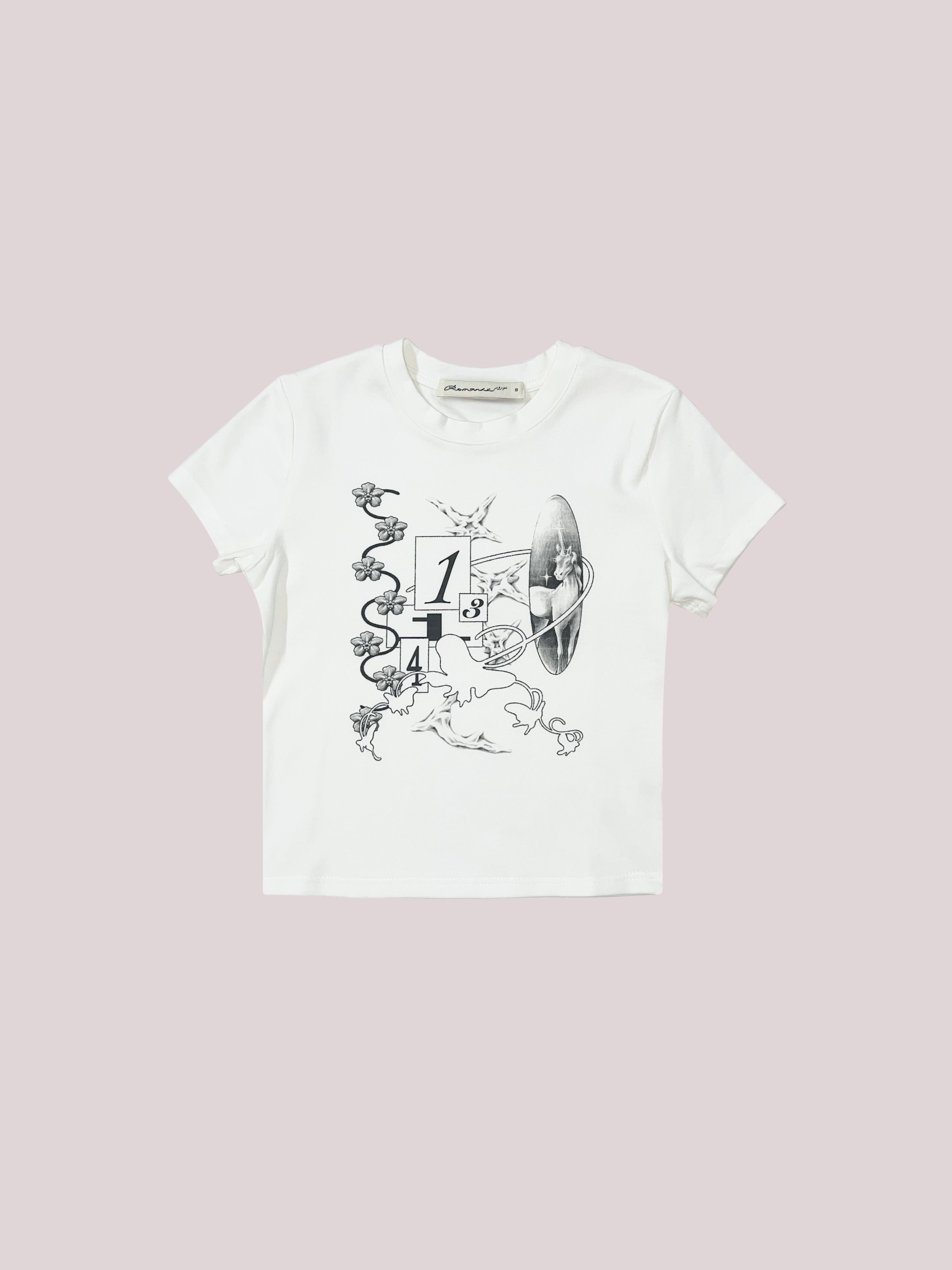 ‘FORGET-ME-NOT 1314’ WHITE BABY TEE