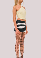 NEBULA White Denim Miniskirt