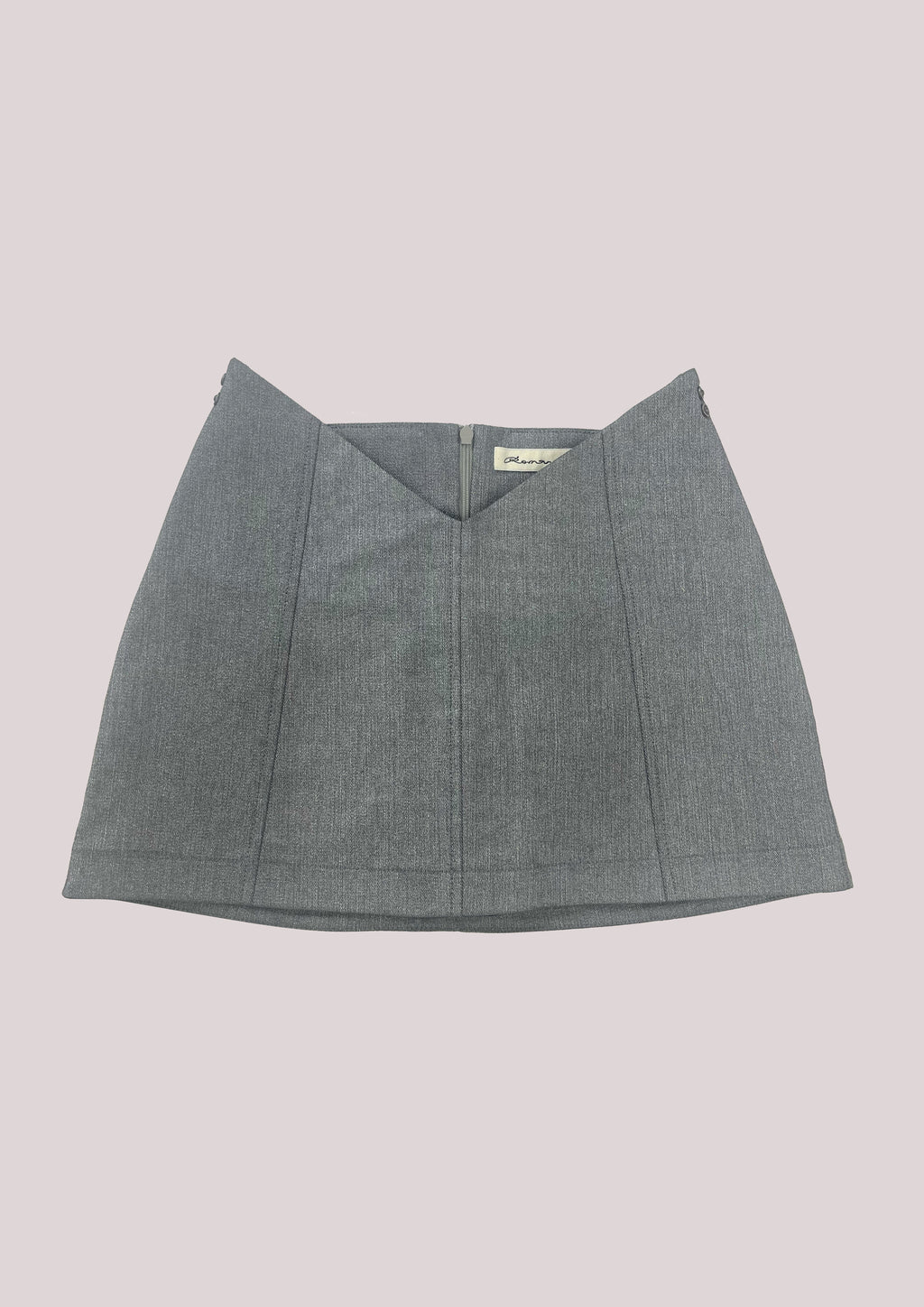 METALLIC Silver Sculpted-Waist Miniskirt