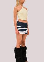 NEBULA Navy Denim Miniskirt